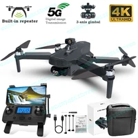 L109promax GPS Drone with Built-in Repeater Professional 4K Dual Camera 3-axis Gimbal Anti-shake 5G Dron 360° Obstacle Avoidance