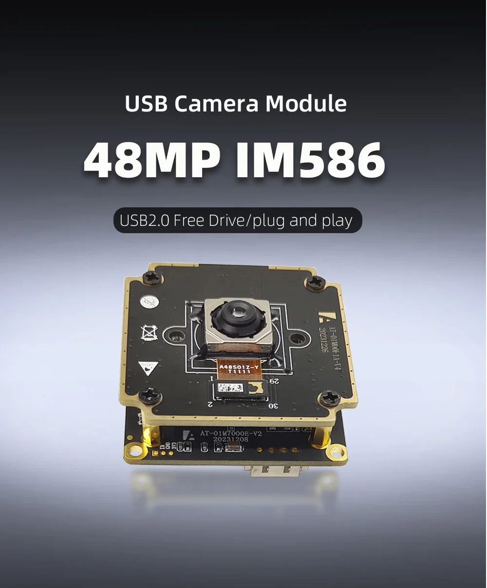 48MP IMX586 USB2.0 Kameramodul PDAF Hochgeschwindigkeits-Autofokus 30fps 8000*6000 ePTZ 2D 3D Geräuschunterdrückung IP Webcam Board UVC OTG – Detail 1