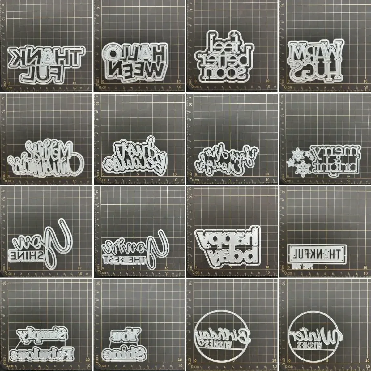 

16 kinds English words letter Metal Cutting Dies Stencils For DIY Scrapbooking Decorative Embossing Handcraft Die CutsTemplate