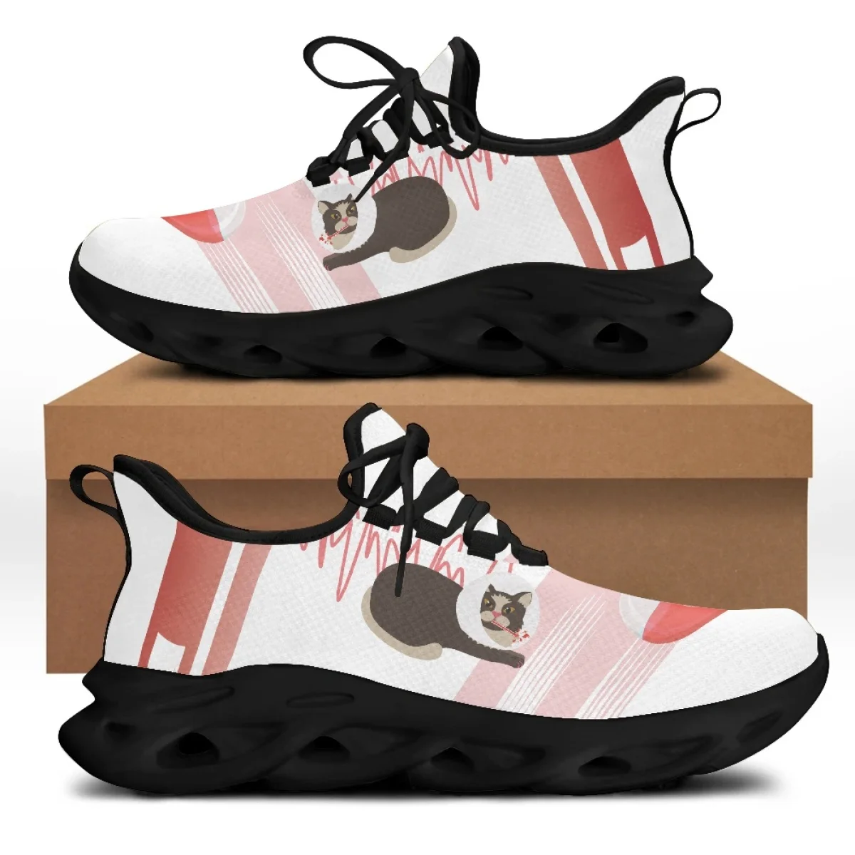 Yikeluo Women Lace up Nurse Platform Shoes Love Medical Mesh Swing Sneakers for Women Breathable Comfort Tenis Masculino