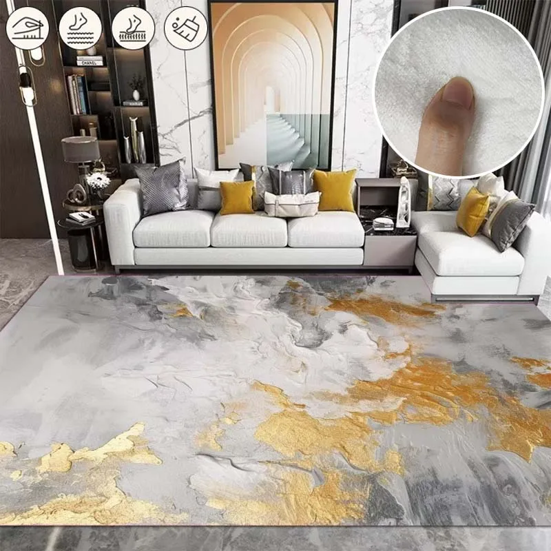 

Ins Luxury Carpet Large Size Living Room Rug for Decoration Bedroom Carpets Washable Abstract Art Rugs Room Anti-skid Floor Mats