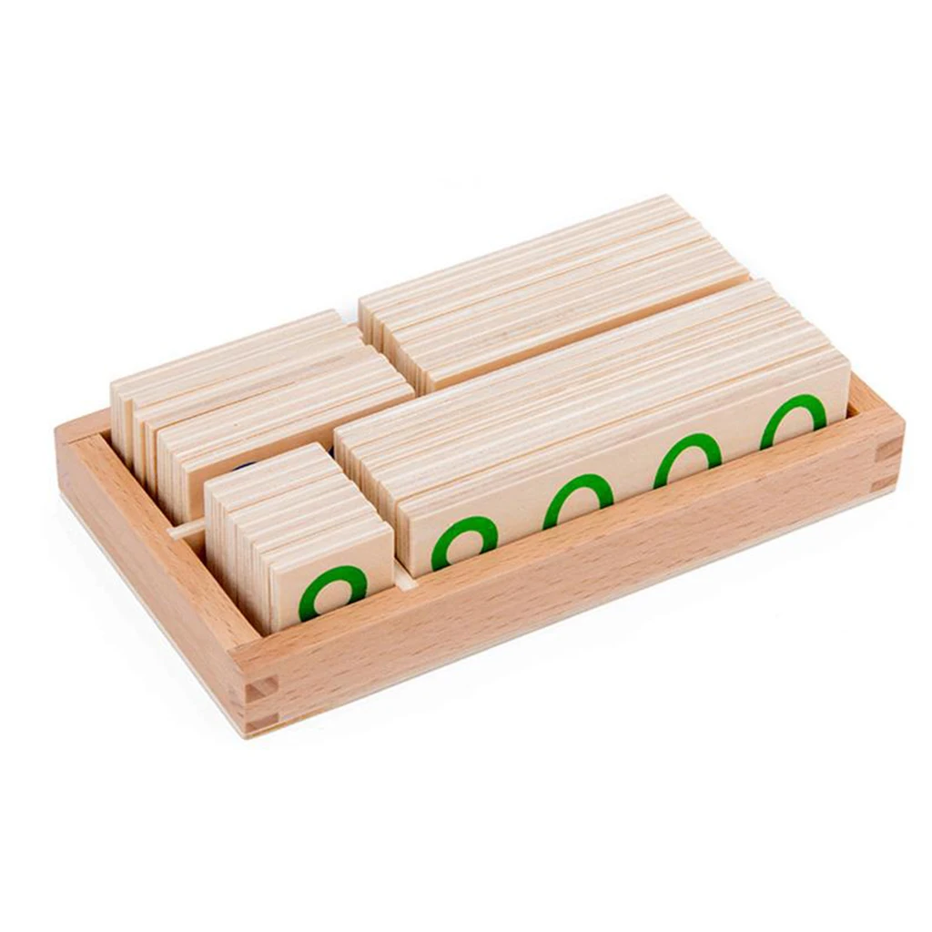 Wood Mathematics 1-9000 Number Multicolor Pre Counting Educational Developmental Montessori Math Learning Activity Toys For Kids