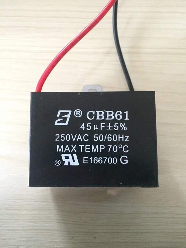 Bobina Cavo Condensatore CBB61 250V Per Motore Ventola – 1,5/4/5/6/8/10/12/ 15/20/30/40 UF, 2 Pin, Nuovo Rcf Br 55 - Foto 5