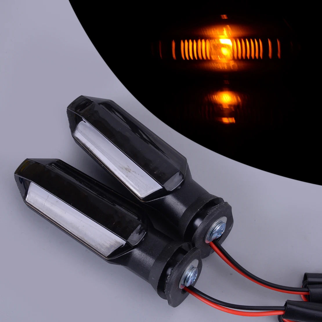 1 Pair Motorcycle Rear Left & Right Led Turn Signal Indicator Light Lamp Fit For Honda Cb125R Cb250R Cb300R 150R Smoked Lens