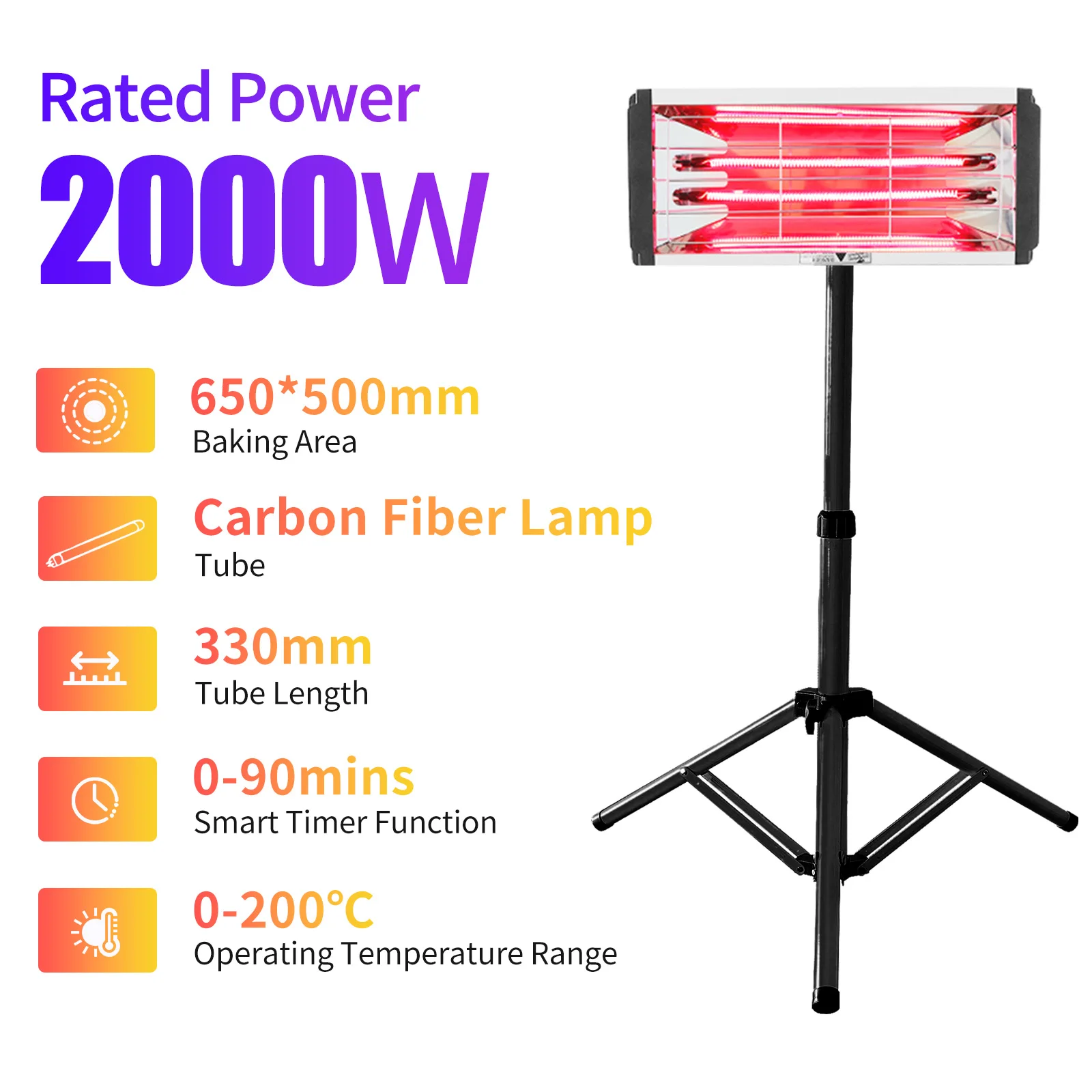 essiccatore a infrarossi da 3KW di grandi dimensioni – lampada per la verniciatura della carrozzeria essiccatore a infrarossi da 3KW di grandi dimensioni – lampada per la verniciatura della carrozzeria