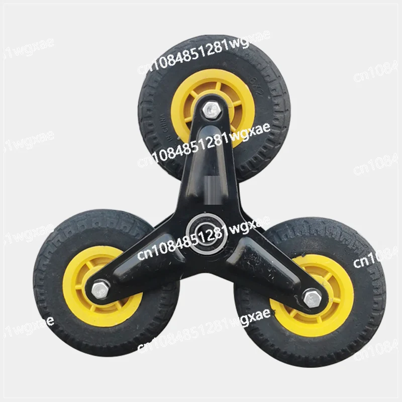 

Six-wheel rubber shopping cart for climbing stairs portable folding van wheels