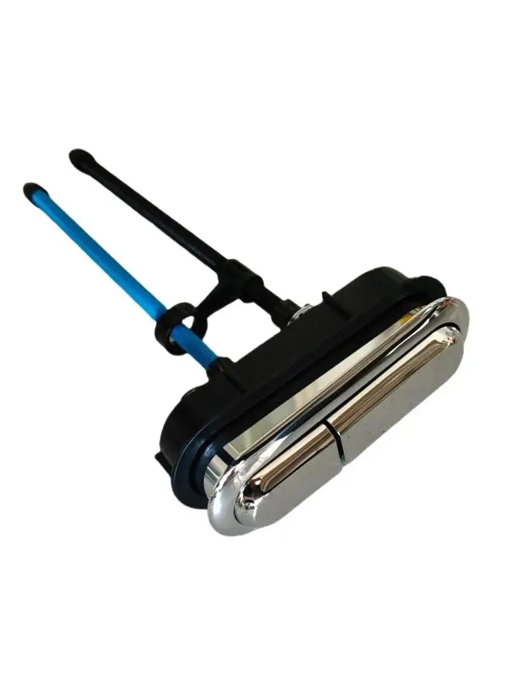 Chrome plated plastic Oval Double keys Toilet Push Button 100X30mm