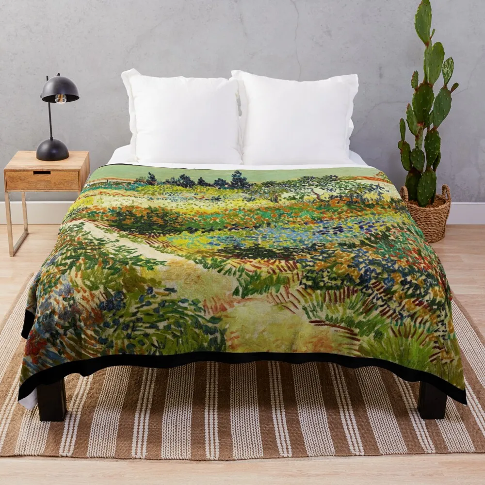 

Van Gogh - Garden at Arles Throw Blanket sofa bed Blankets For Sofas Polar blanket Flannel Blanket