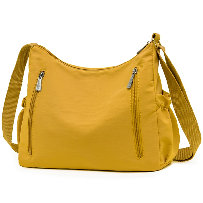 Women's large capacity - adjustable shoulder strap and zipper closure, smooth surface, travel bag