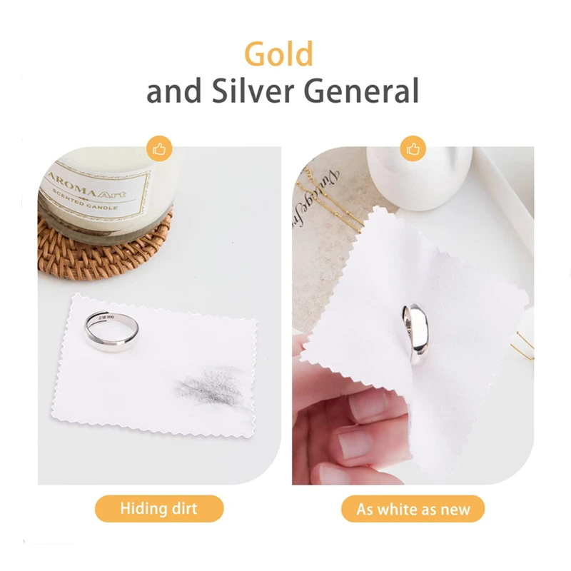 50 Lingettes De Polissage Pour Bijoux - Nettoie Argent, Or, Platine, Montres - Sans Produit, Anti-rayures, Pratique à Emporter
