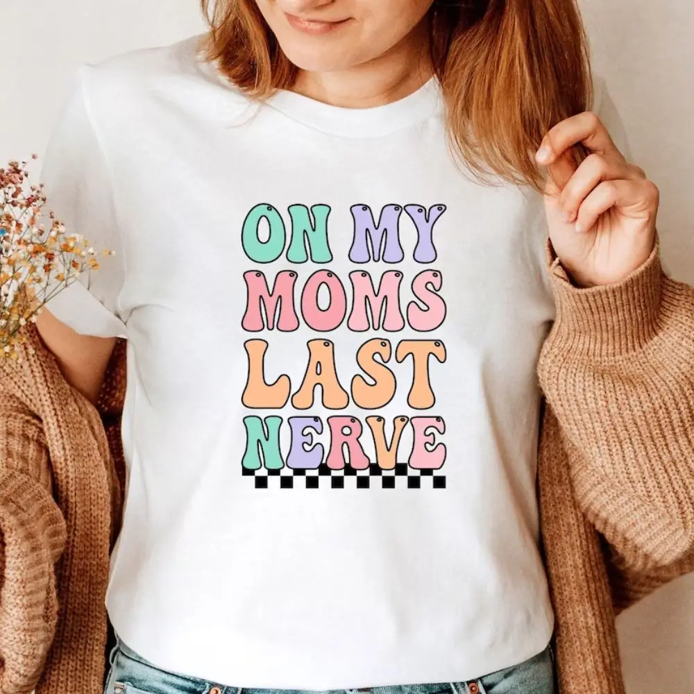

Retro Mother Tshirt O-neck T-shirt Happy Mother's Day 90s Mama T-Shirt Mother's Day Gift Ladies Tops Soft Tee Women T Shirt