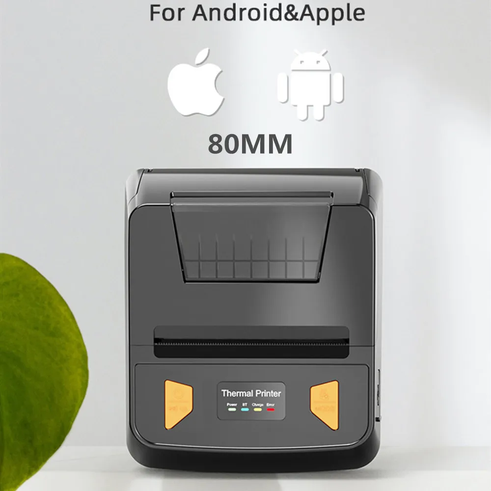 طابعة حرارية صغيرة بلوتوث 3 بوصة 80 مم، طابعة إيصا...