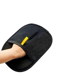 Pet Grooming Gloves for Efficient Cat and Dog Hair Removal, Perfect for Home Use (Black)