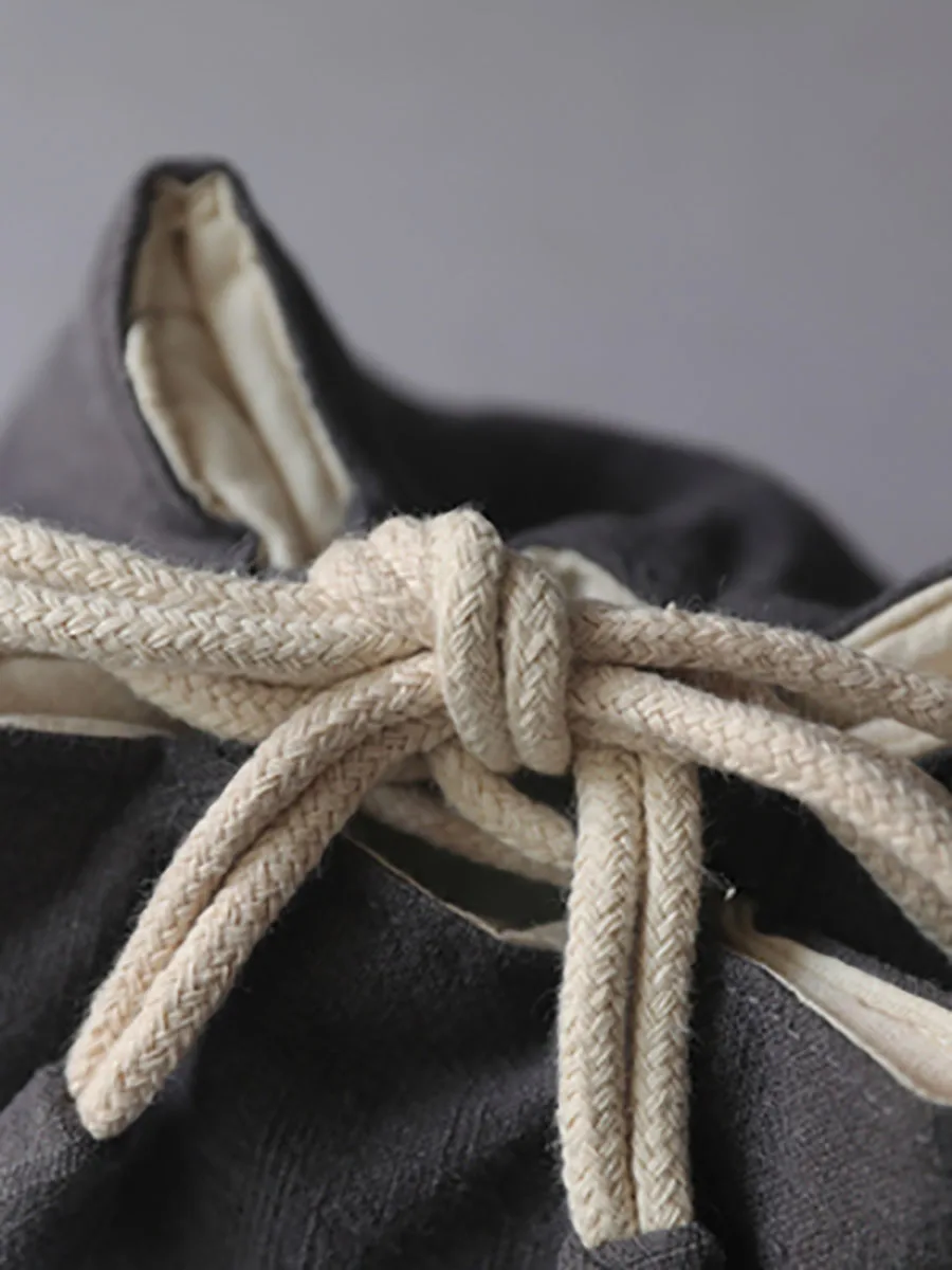 Handmade thickened cotton cloth holds travel bags, cloth bags, tea sets, tea pots, tea cups, one pot, two cups, cloth bags