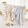 Kangobaby #My Soft Life# 4pcs Set Bamboo Cotton Baby Muslin Bib Newborn Burp Cloth Fashion Scarf Size 60x60cm 1
