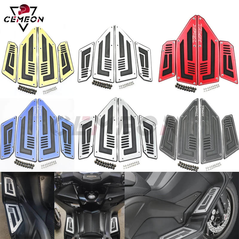 

Motorcycle non-slip foot pad stickers fixed board foot pad front and rear foot pads For Yamaha TMAX530 T-MAX 530 XP 2012-2015