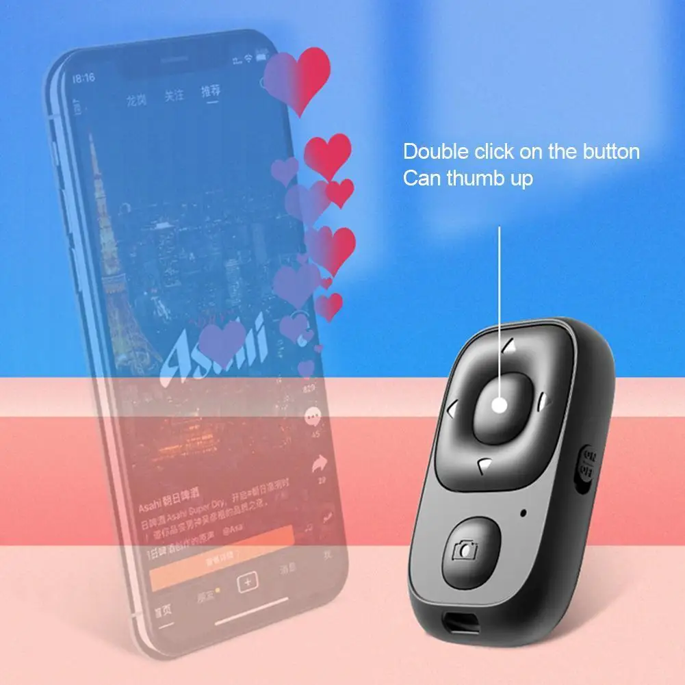 Mini Bluetooth Remote Shutter Wireless Selfie Remote Control Self-Timer Control Camera Stick Shutter Release For Phone