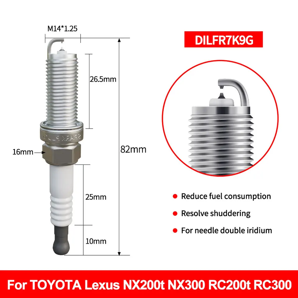 NGK:DILFR7K9G 91961 OE:9091901276 Dual Iridium Spark Plugs For