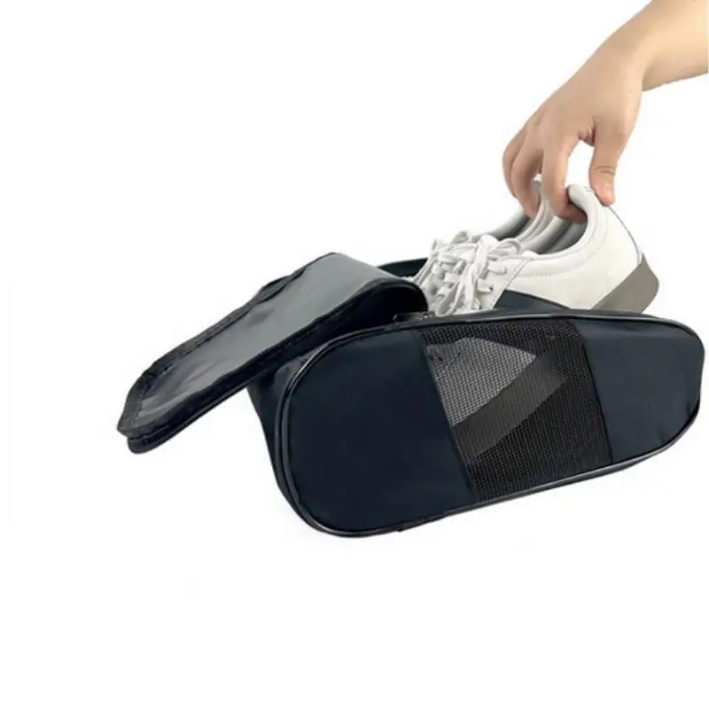 Portable Oxford Cloth Football Boot Bag Breathable Lightweight Golf Shoe Bag Zipper Dustproof Shoe Carrier Bags Unisex