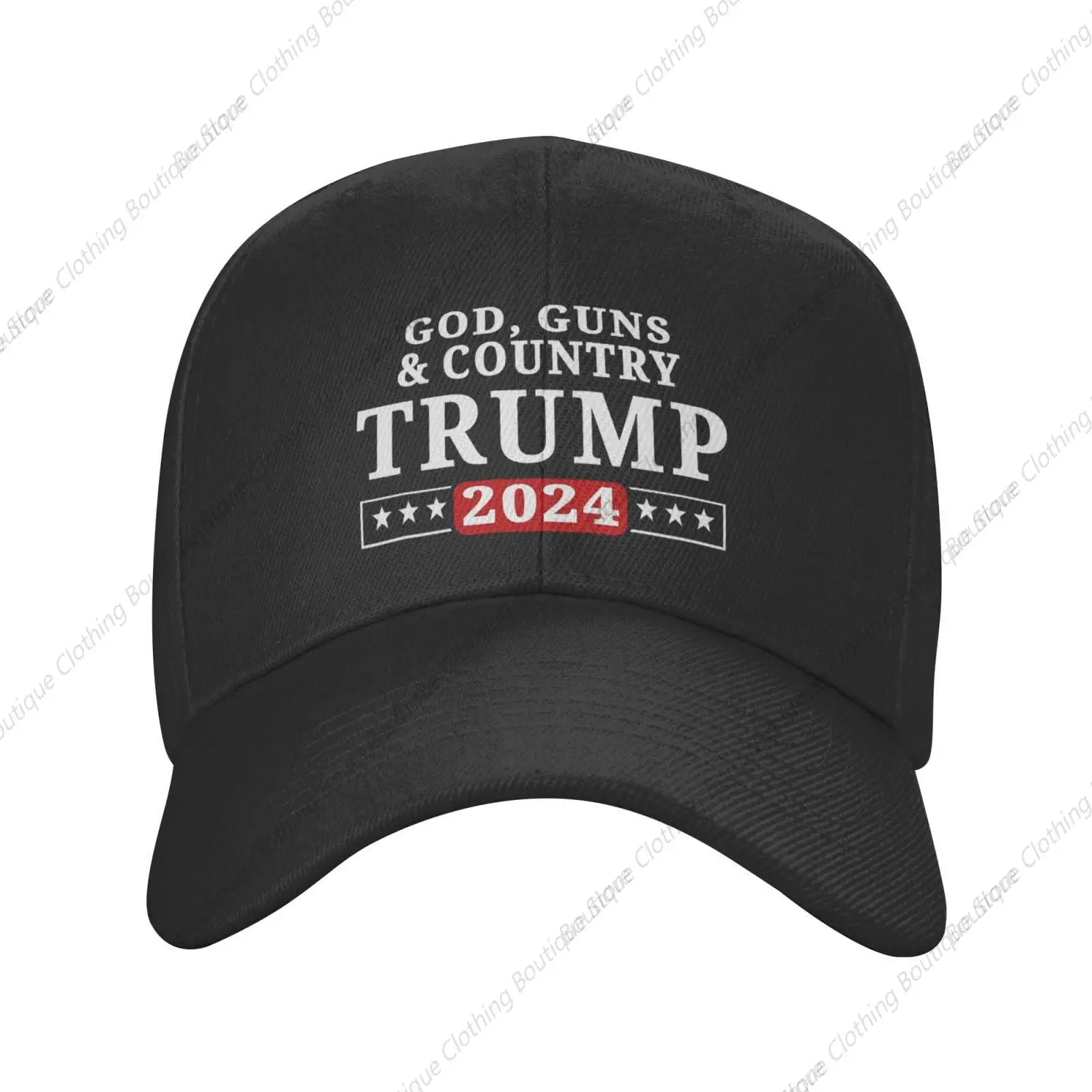 Pro Trump 2024 God, Guns, & Country Hat Trucker Hat Baseball Cap Black