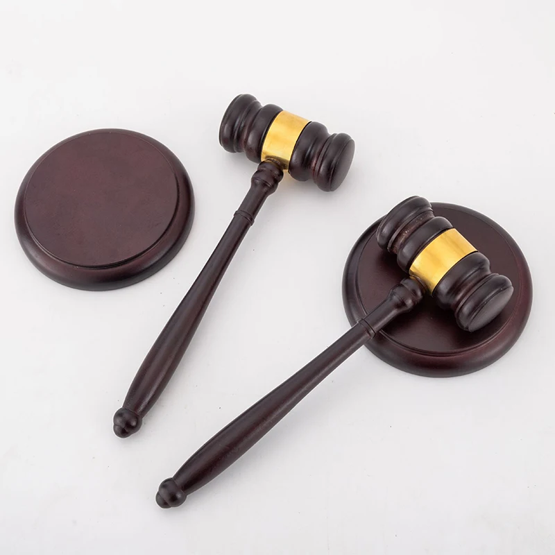 Perfect Desk Accessory, Wooden Gavel And Sound Block Set For Lawyers, Judges, Chairmen Of The Board Auction, Club Presidents