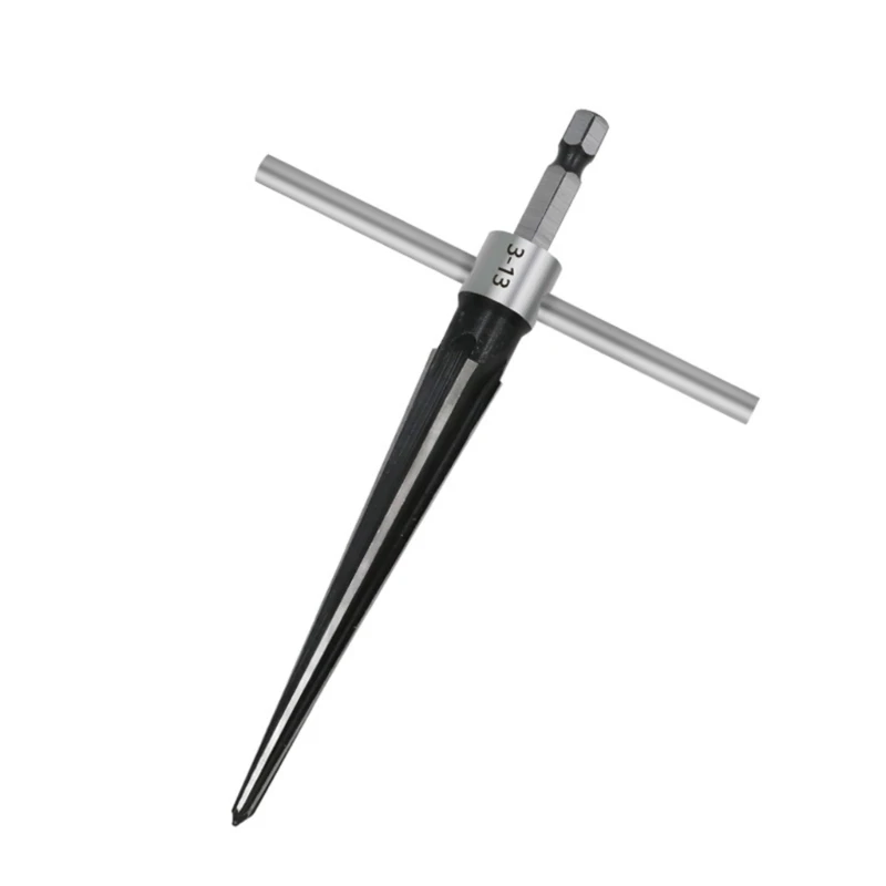T-Handle Taper Reamer T Handle Detachable Tapered Reamer with 1/4Inch Shank 3-13mm & 5-16mm Handheld Reaming Tool