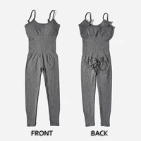 Women's Tracksuit Yoga Set Seamless Jumpsuits One Piece Fitness Workout Rompers Sportswear Gym Set Workout Clothes For Women - Image 2