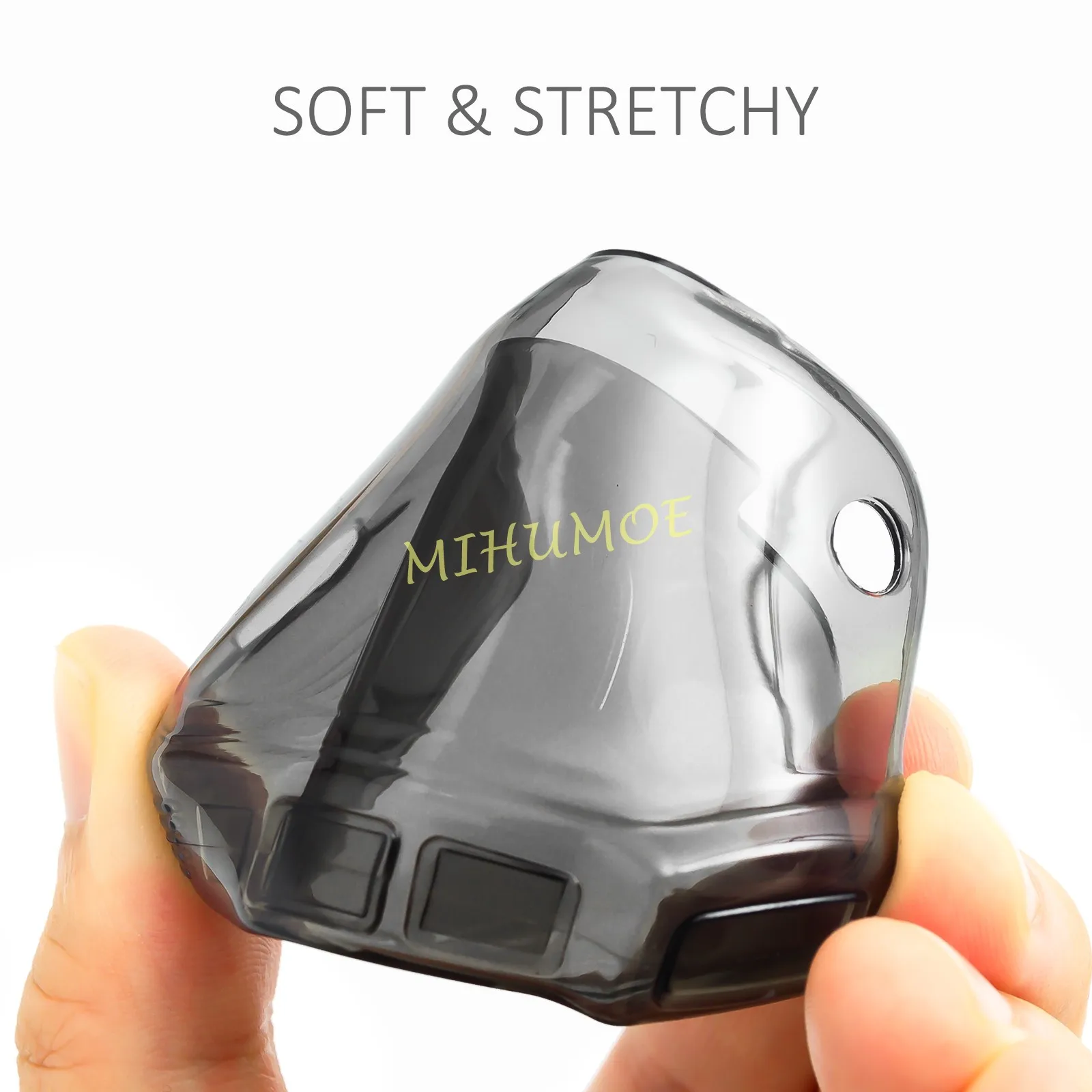 Sleek Transparent Car Key Fob Case with Keychain Protector