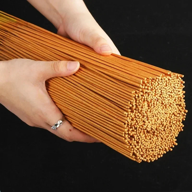 golden 500g per pack Natural sandalwood Smokeless Incense Sticks Golden God of Wealth Roll Money Worship Buddha Bamboo Stick