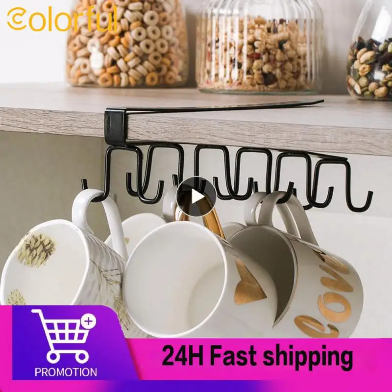Iron Art Decorative Sturdy Double Row Design Saves Space Convenient Storage Solution Versatile Hanging Options Cabinet Hook