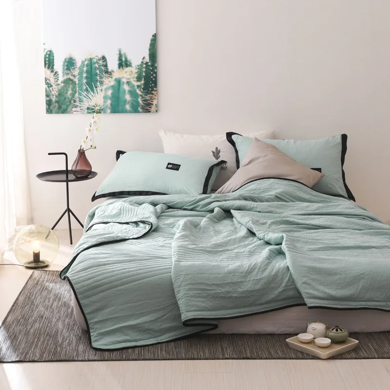 Ball Solid Color Summer Air-condition Cool Throw Blanket for Couch Bed Single Double Student Dormitory Quilt summer quilt,summer quilt set
