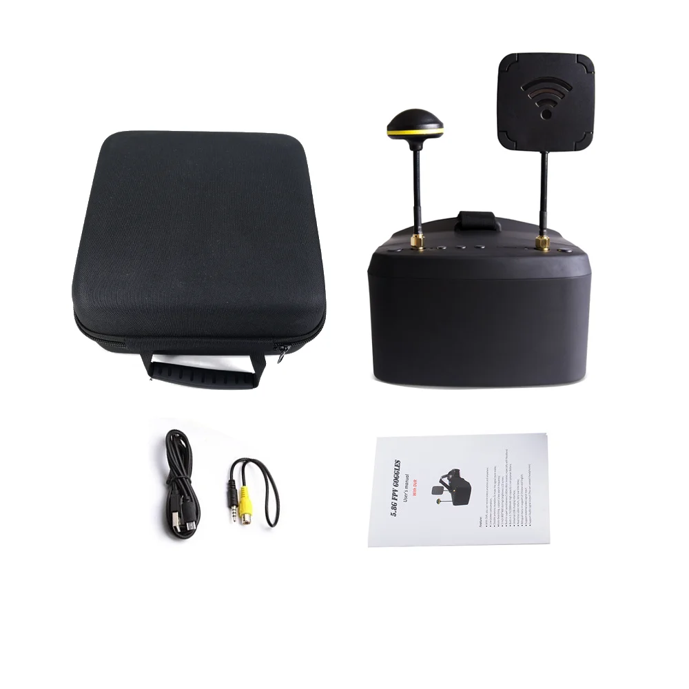 5.8G FPV Goggles EV800D with DVR 40CH 5 Inch 800*480 16:9 Diversity Video Headset Build in Battery Drone Goggles Accessories Goggles Screen Receiver IPS Screen Receiver