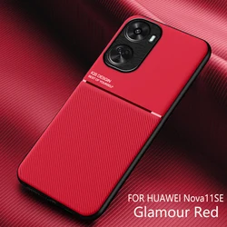 Textured Magnetic Shockproof & Drop - Resistant Phone Case with Full Coverage Protection for Nova 11se (Red)