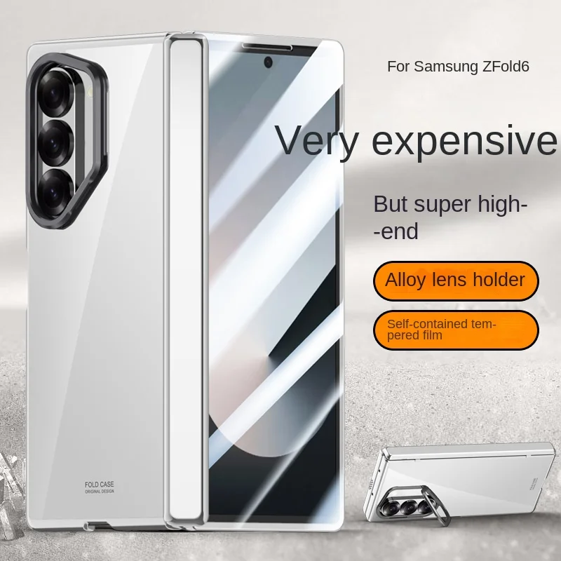 Enhanced Magnetic Anti-Shock Folding Phone Case with Plating and Full Hinge Protection