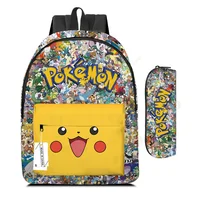 2 pz/set Anime Pikachu Pokemon Stampa Zaino Scuola Pikachu Ragazzi Ragazze Moda Laptop Zaino di Grande Capacità per I Regali 42