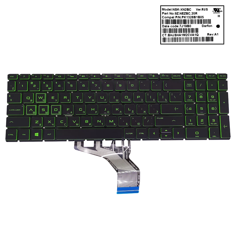 Teclado Retroiluminado Russo para hp Pavilion Tpn-c135 15-ec 15-da 15-db 15-df 15-dx 15-dw 15-cx 15-cs Tpn-c136 Original