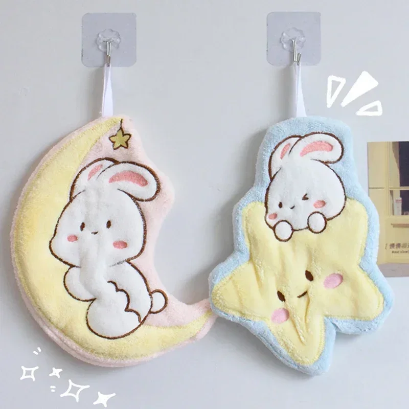 Microfiber Towel Hand Towel Microfiber Hand Towel Cute Hand Towel Soft Absorbent Hanging Towels For Kitchen Cleaning Cloth Bathroom Kids Bathing Towel