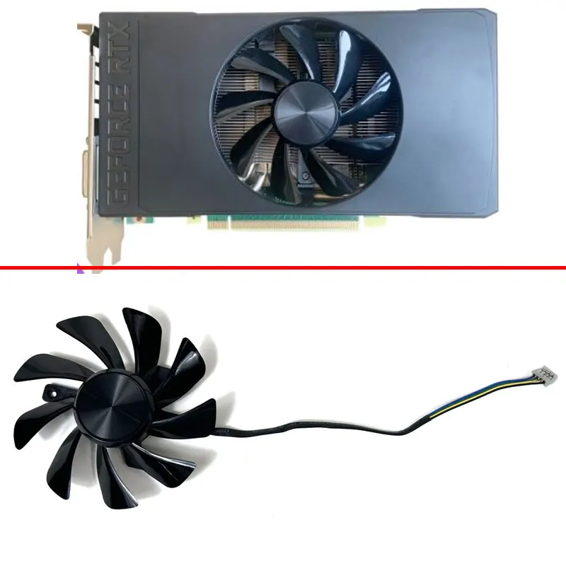 Nuovo 85Mm 4Pin T129215Bu T129215Su 0.5Amp Rtx 2060 Super Itx Gpu Ventola Di Raffreddamento Per Dell Rtx 2060 Super Itx Ventola Di Raffreddamento Dell