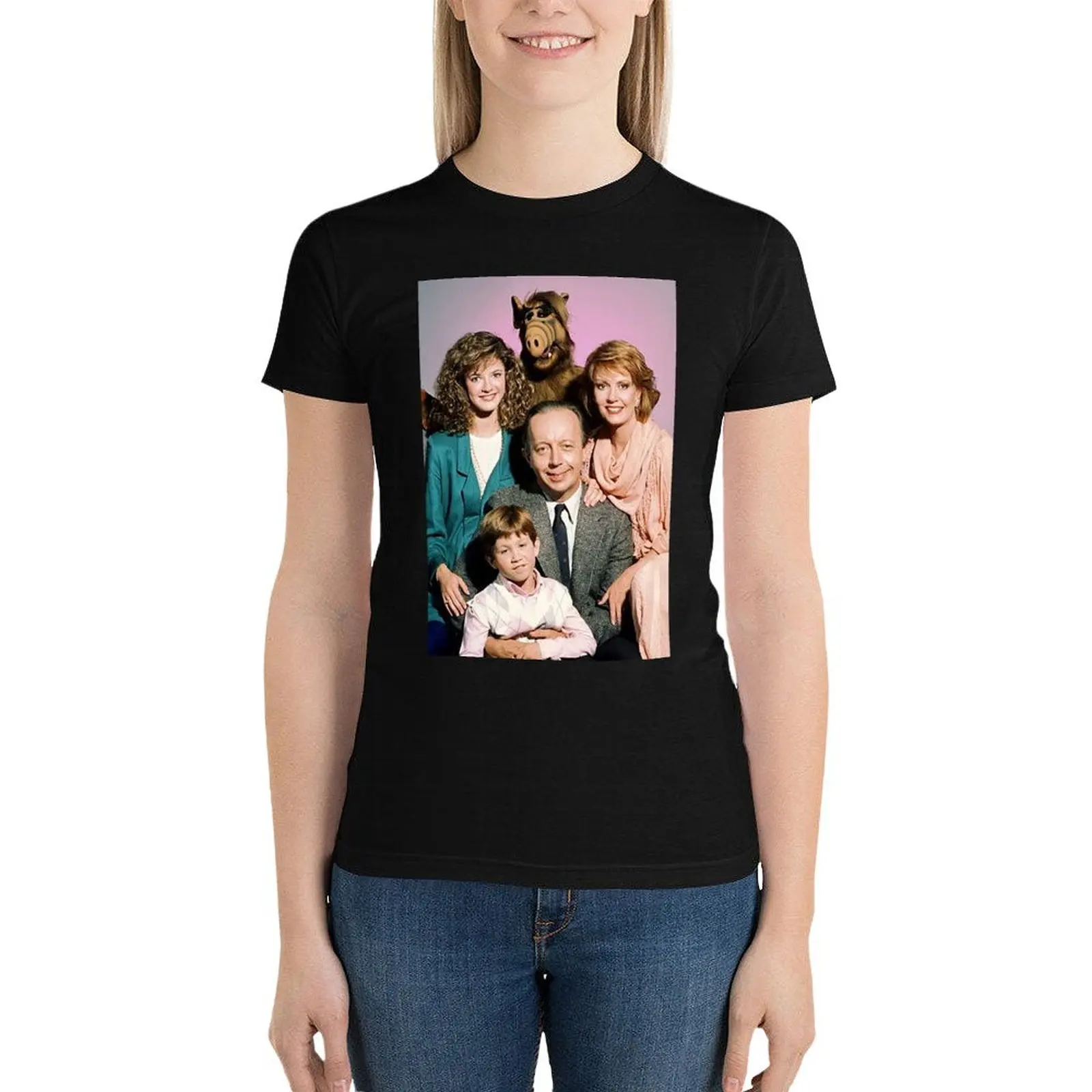 

ALF Tanner Family Photo T-Shirt summer clothes funny tshirts for Women