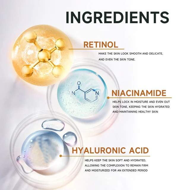 Retinol Anti Aging Removal Wrinkle Serum Firm Lift Fade Fine Lines Moisturizing Face Essence Skin Care Brighten Repair Cosmetic 3