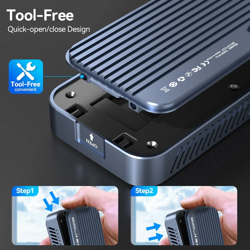 Acasis 80Gbps Thunderbolt 5 SSD エンクロージャ、ファン冷却
