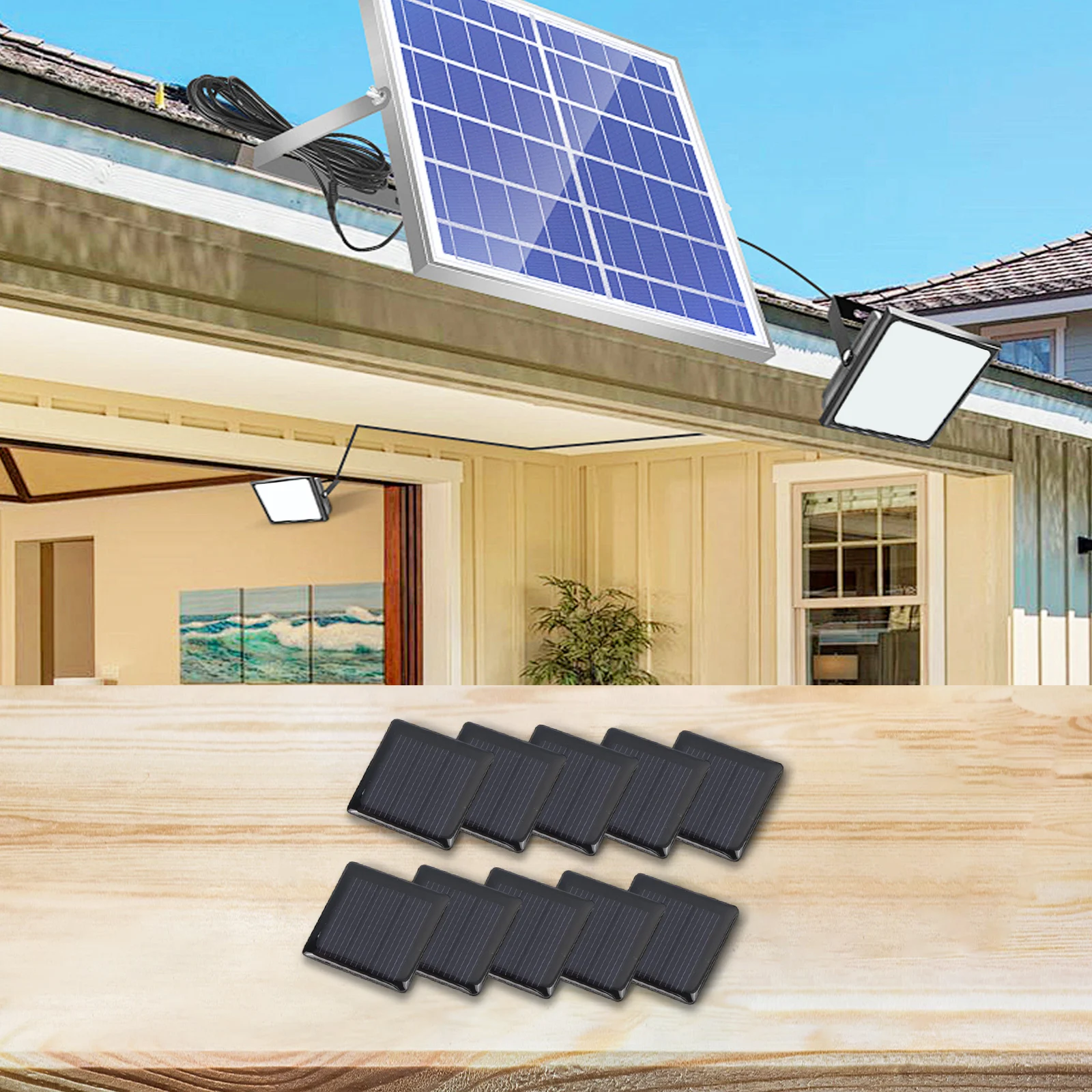 10 pezzi di mini pannelli solari da 1,5 V 60 mA 0,09 W 30 mm x 30 mm per progetti fai-da-te e piccoli dispositivi elettrici alimentati a energia solare - immagine 6