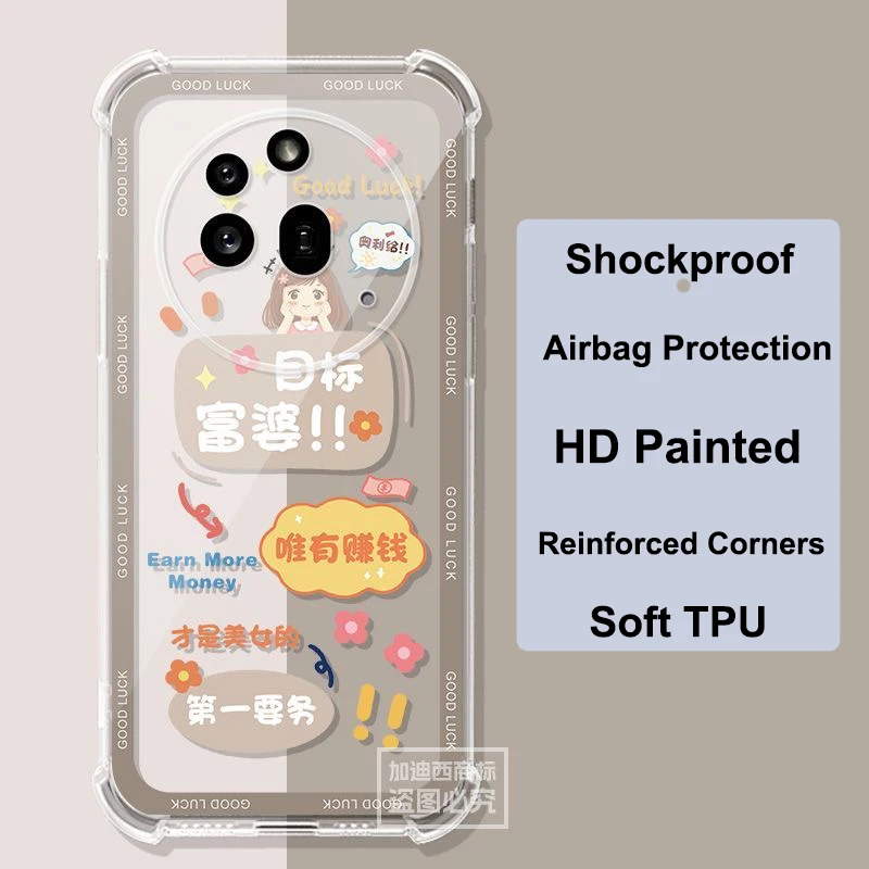 Enhanced Transparent Shockproof Anti-Fall Phone Case - Slim and Soft TPU Cover