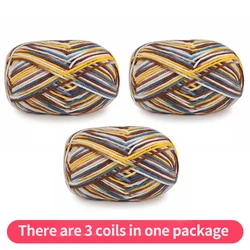 Colorful Gradient Yarn, 150g Milk Cotton for Handwoven Sweaters, Hats & Scarves (34 White and Blue)