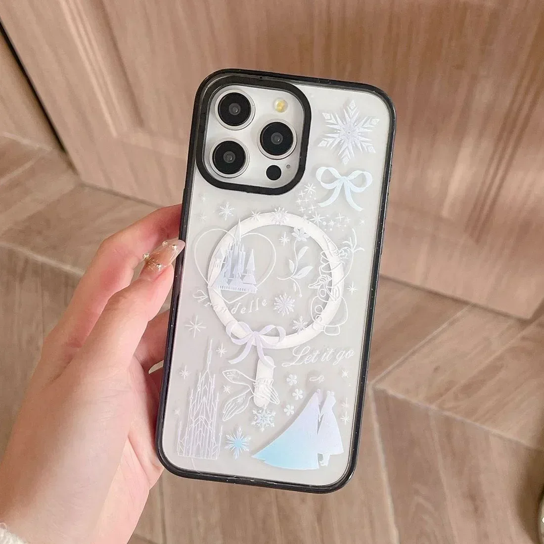 2.0 Acrylic MagSafe Snowflake iPhone 11 12 13 14 15 Pro Max Case - Protective iPhone Case with MagSafe