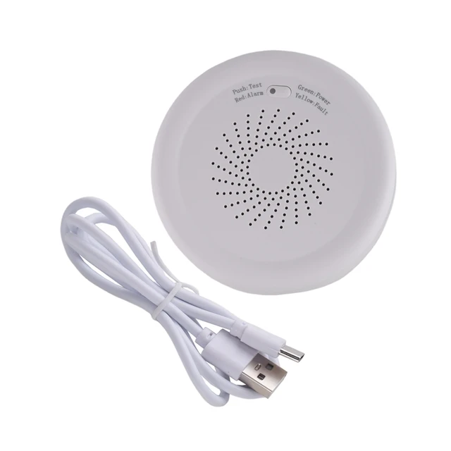 1Set Smart Zigbee Gas Leakage Detector Tuya Smart Home Security Alarm System Smart Life Tuya App Plastic 1