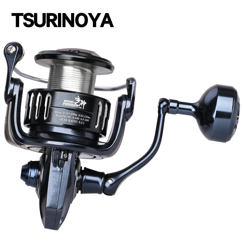 

TSURINOYA POSEIDON 3000 4000 5000 7000 Spinning Reel Max Drag Power 12kg Full Metal Saltwater Fishing Reel Carp Wheel