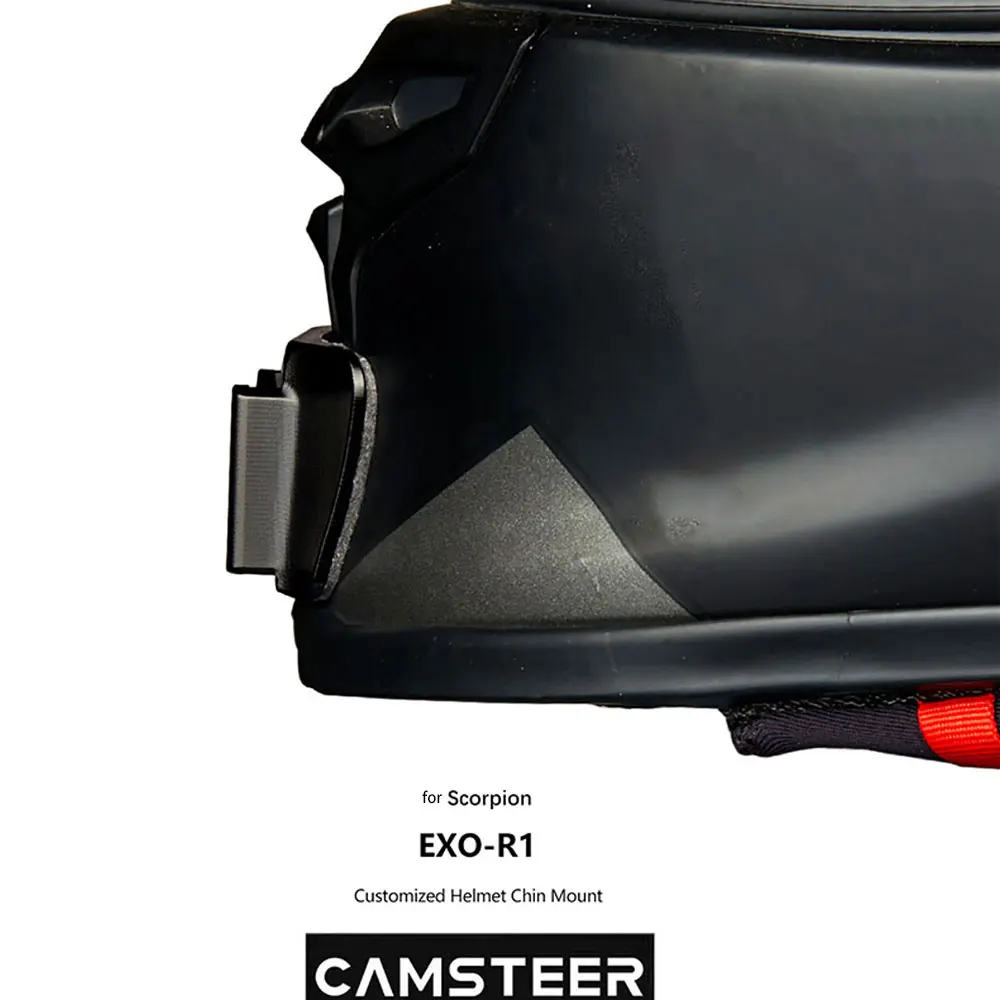 Scorpion EXO-R1 Air Helmet Camera Mount - Front Chin Mount For Action Cameras - Removable & Aerodynamic