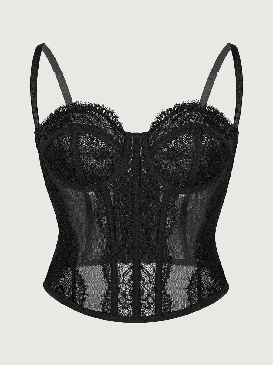 ssTss مثير الدانتيل قطعة العاج بوستير المرأة مثير نحت الجسم مشد Cinched الخصر المحكمة نمط ضيق الرسن حزام سترة الخارجي