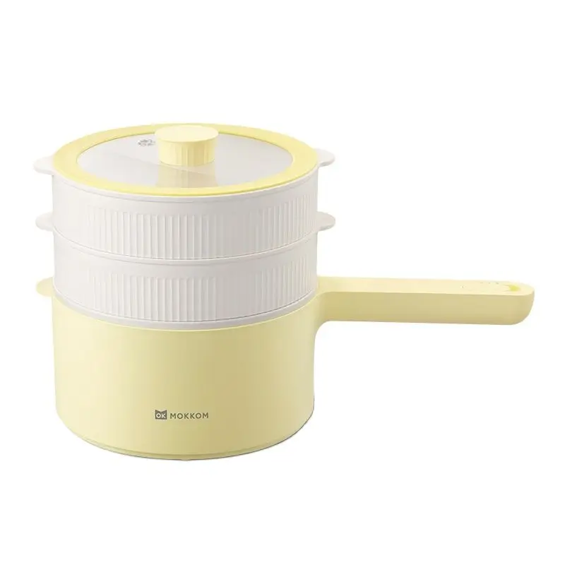

MOKKOM 1.5L Electric Cooking Pot Multi Electric Cooker Home Dormitory Portable Electric Hot Pot Fried Stewed Rice Cooker